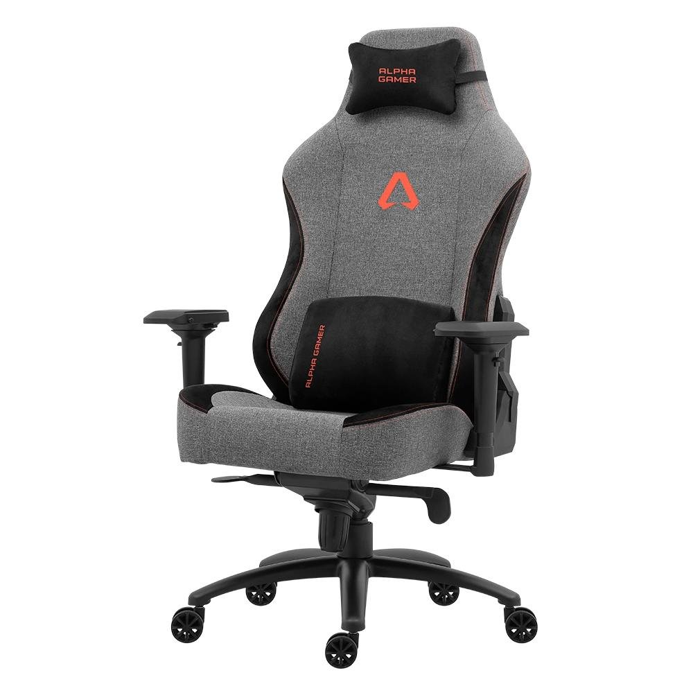 Cadeira Gamer Alpha Gamer Nebula Fabric, Até 150 kg, Apoio de Braço 4D, Reclinável, Cinza e Laranja - AGNEBULA-GRY-O Cadeira Gamer Alpha Gamer Nebula Fabric, Até 150 kg, Apoio de Braço 4D, Reclinável, Cinza e Laranja - AGNEBULA-GRY-O