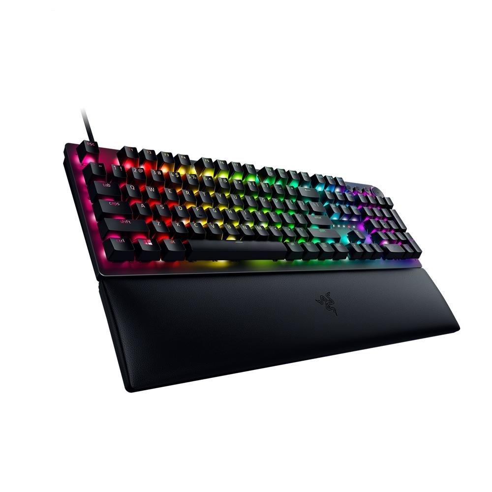 Imagem 3 de 5 do produto Teclado Óptico Mecânico Gamer Razer Huntsman V2, Chroma RGB, Switch Razer Purple, US, Preto - RZ03-03930400-R3U1