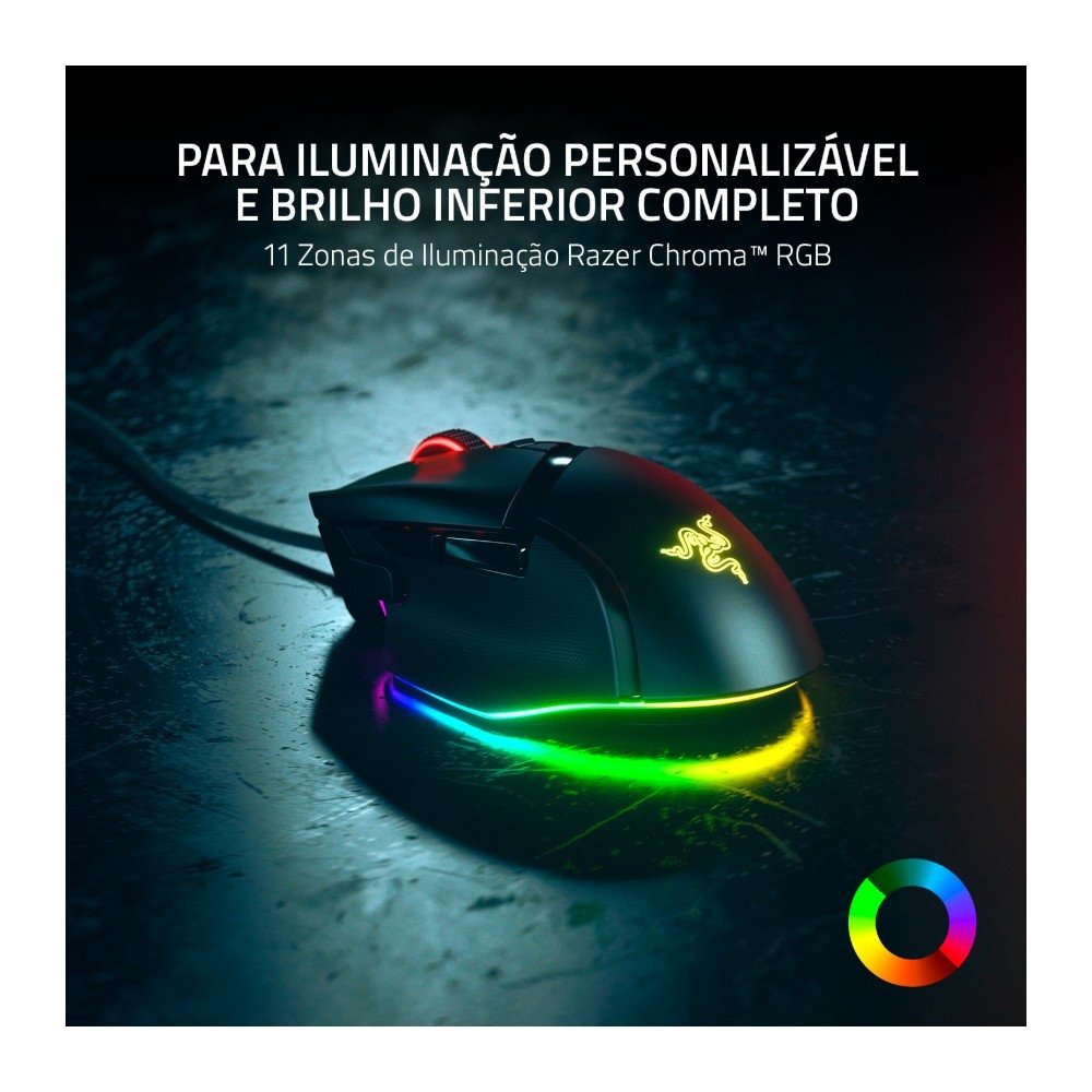 Mouse Gamer ( Balão.info) Basilisk V3, RGB, Ergonômico, 26K DPI, 11 Botões, Preto - RZ01-( Balão.info - foto 4