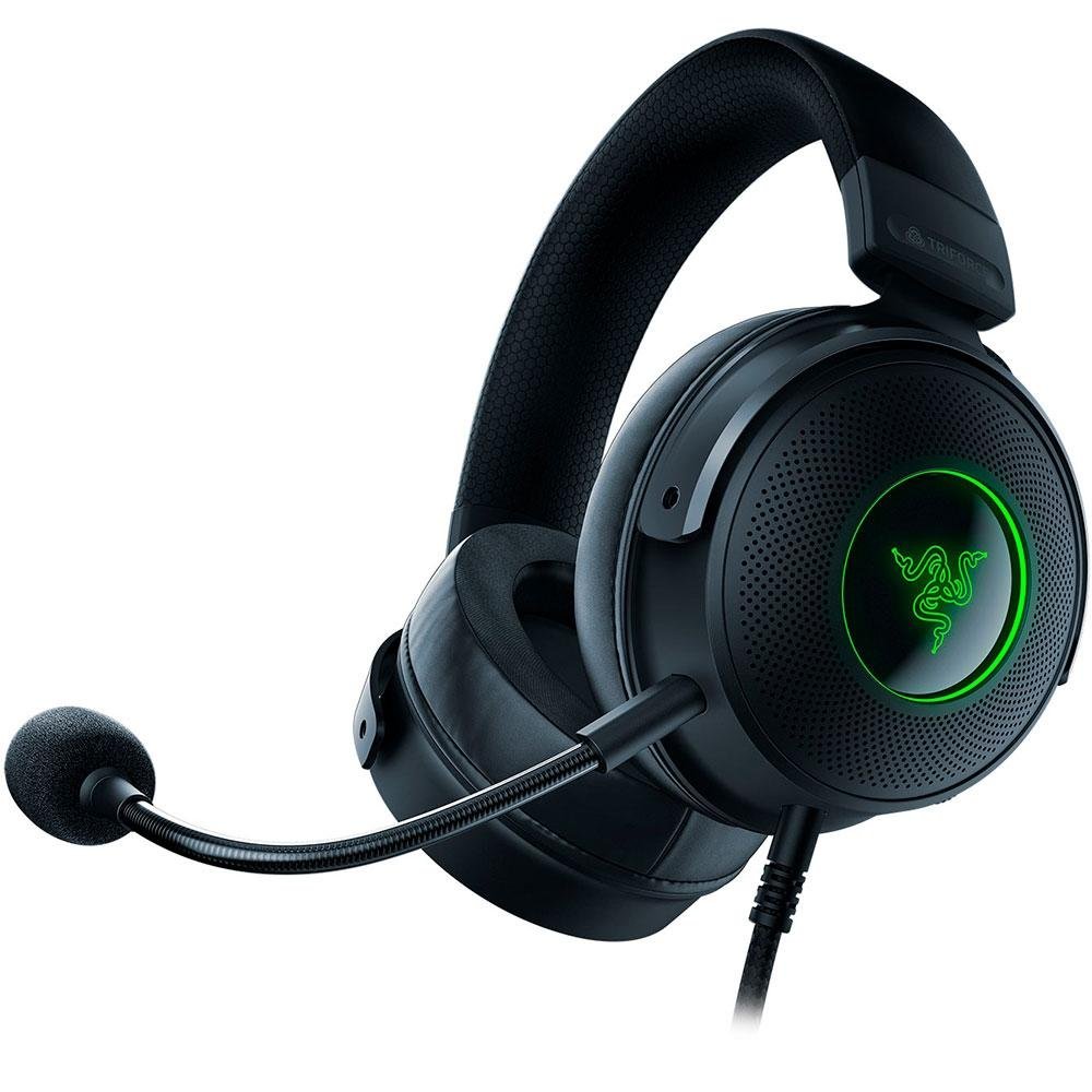 Headset Gamer Razer Kraken V3 HyperSense | KaBuM!