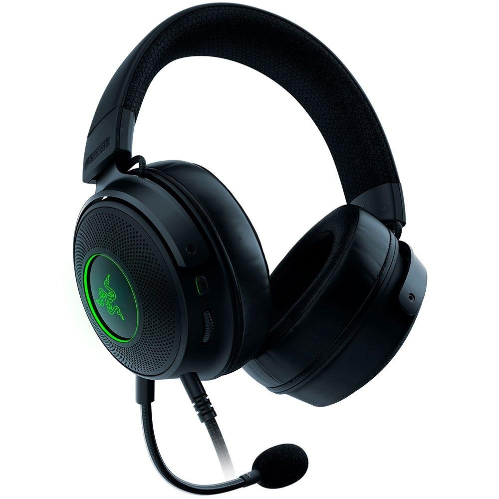 Headset Gamer Razer Kraken V3 HyperSense, Chroma, USB, Som Surround 7.1, Drivers 50mm, Preto - RZ04-03770100-R3U1
