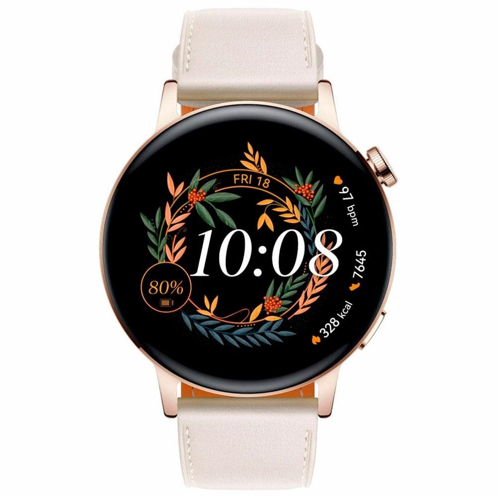 Imagem 2 de 6 do produto Smartwatch Huawei Watch GT3, 42mm, Bluetooth, Tela HD Amoled, GPS, Resistente à Água, Branco - MIL-B19