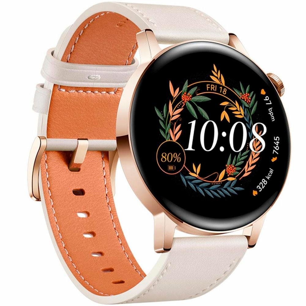 Imagem 3 de 6 do produto Smartwatch Huawei Watch GT3, 42mm, Bluetooth, Tela HD Amoled, GPS, Resistente à Água, Branco - MIL-B19