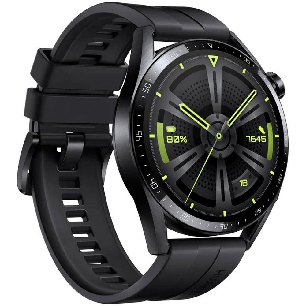 Imagem 3 de 6 do produto Smartwatch Huawei Watch GT3, 46mm, Bluetooth, Tela HD Amoled, GPS, Resistente à Água, Preto - JPT-B19