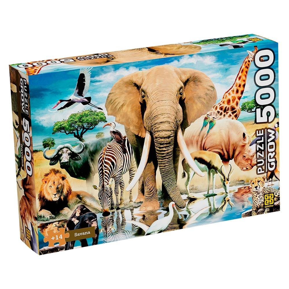Jogo Quebra Cabeça 5000 Peças Grow, Savana - 4105