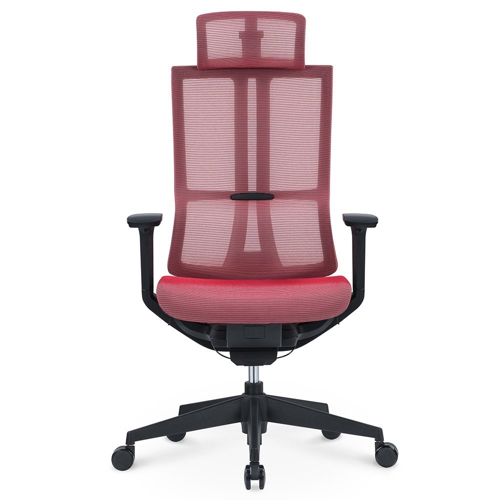 Imagem 2 de 5 do produto Cadeira Office Husky Technologies Sit 770, Até 120 kg, Encosto de Cabeça 2D, Encosto de Braço 3D, Apoio para Pés, Preto e Vermelho - HOFB014