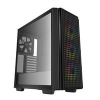 Gabinete Gamer Deepcool CG540, Mid Tower, 3x Cooler ARGB, Lateral em Vidro Temperado, Preto - R-CG540-BKAGE4-G-1