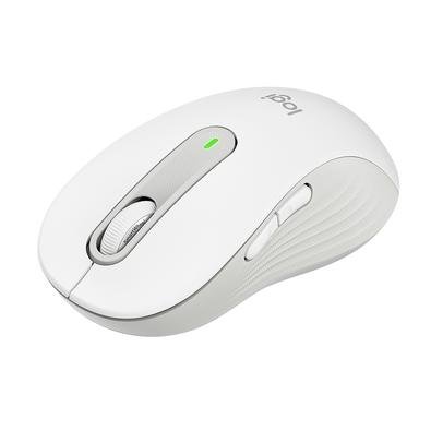 Mouse Sem Fio Logitech Signature M650 L 2000 DPI, Design Padrão, 5 Botões, Silencioso, Bluetooth, USB, Branco - 910-006233