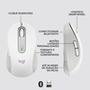 Mouse Sem Fio Logitech Signature M650 L 2000 DPI, Design Padrão, 5 Botões, Silencioso, Bluetooth, USB, Branco - 910-006233