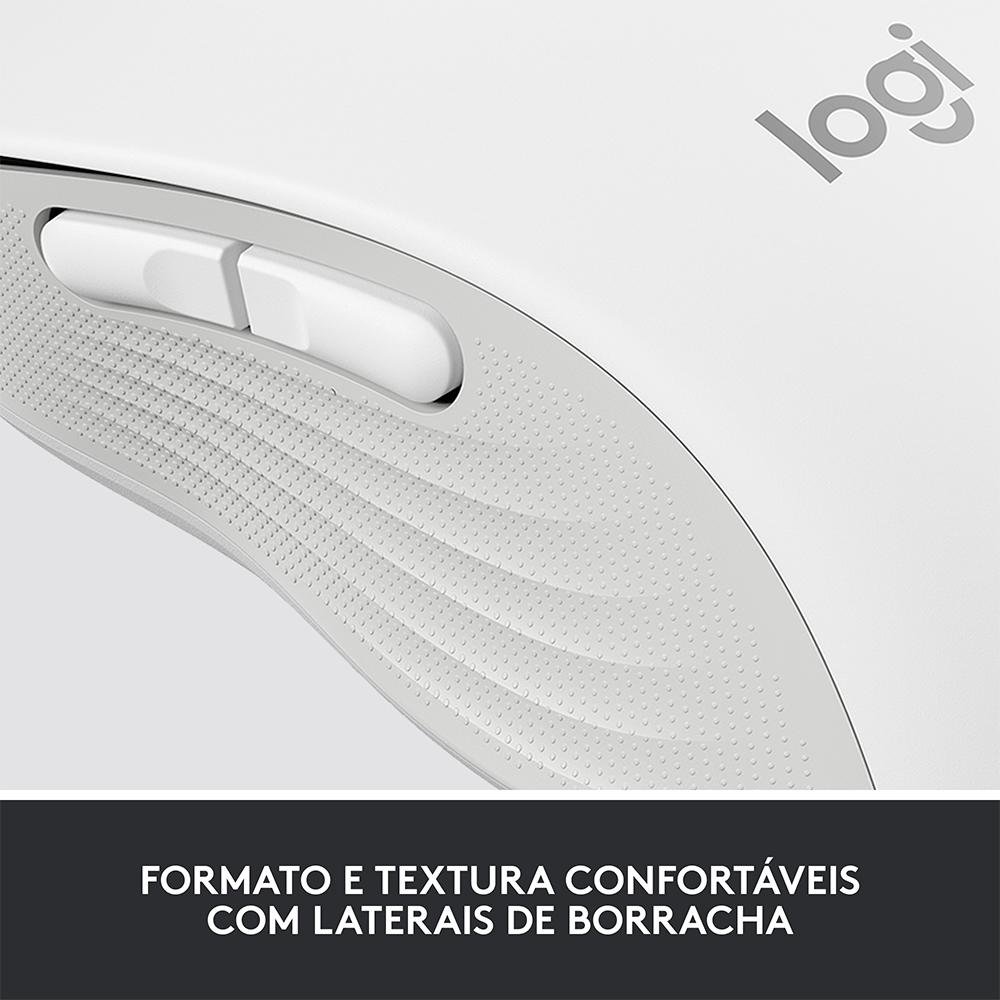 Mouse Sem Fio ( Balão.info) Signature M650 L 2000 DPI, Design Padrão, 5 Botões, Silencioso, Bluetooth, USB, Branco - 910-( Balão.info - foto 8