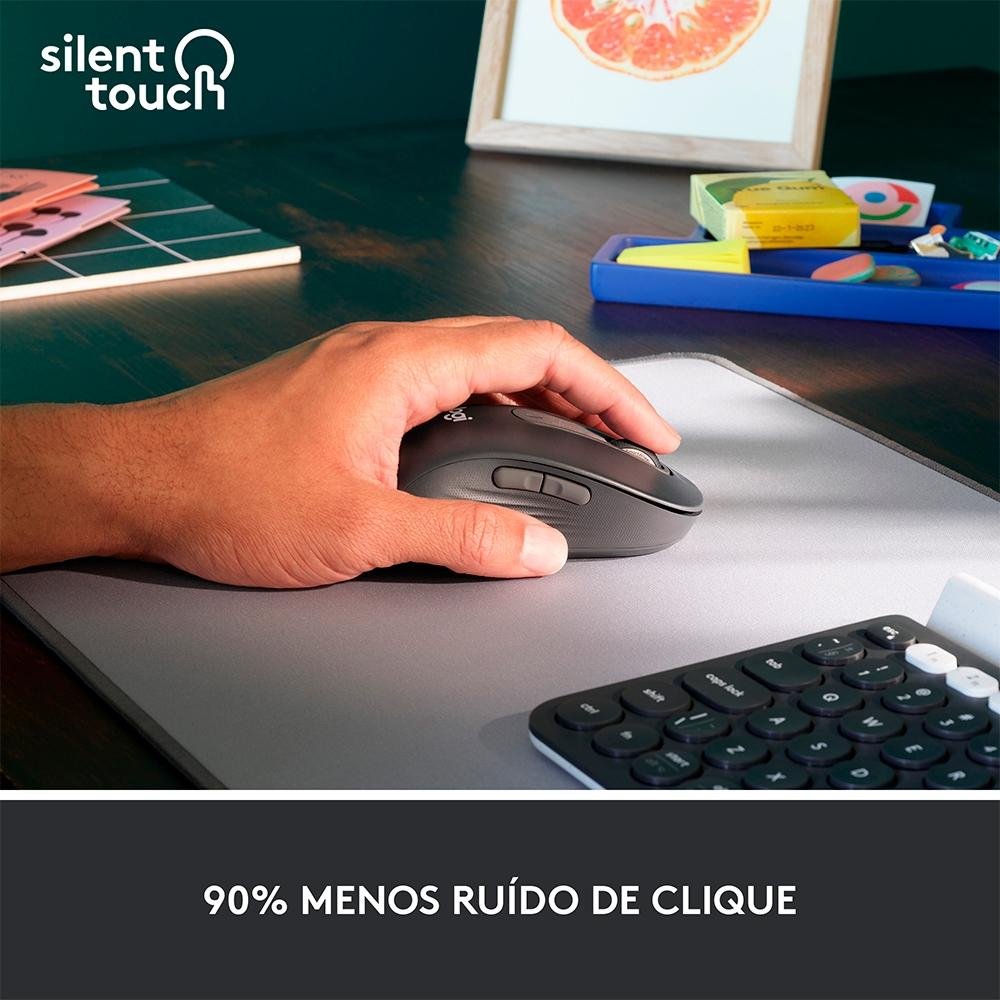Mouse Sem Fio ( Balão.info) Signature M650 L Esquerdo, 2000 DPI, para Canhotos, Bluetooth, USB, Grafite - 910-( Balão.info - foto 3