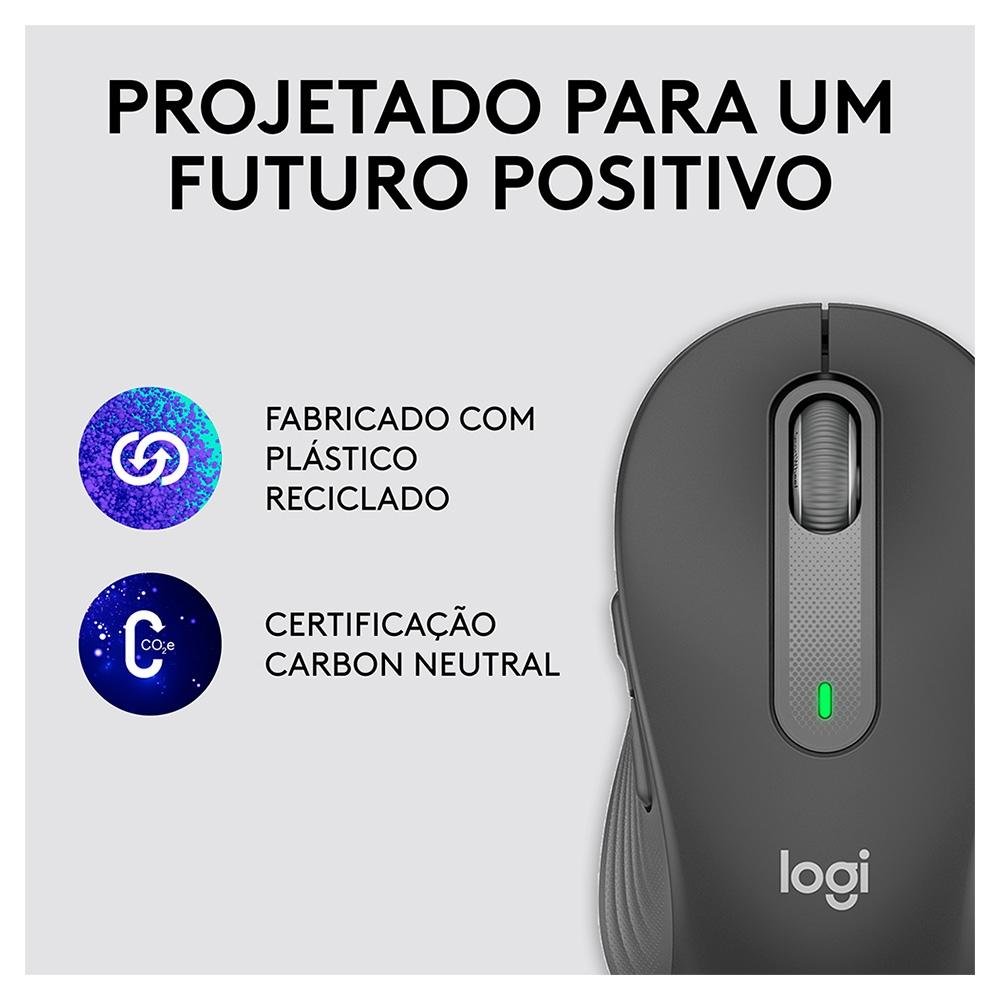 Mouse Sem Fio ( Balão.info) Signature M650 L Esquerdo, 2000 DPI, para Canhotos, Bluetooth, USB, Grafite - 910-( Balão.info - foto 8