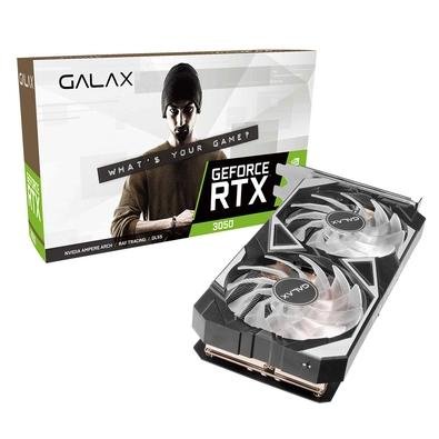 Placa de V deo RTX 3050 EX Galax NVIDIA GeForce RGB 8GB GDDR6 LHR DLSS Ray Tracing 35NSL8MD6YEX