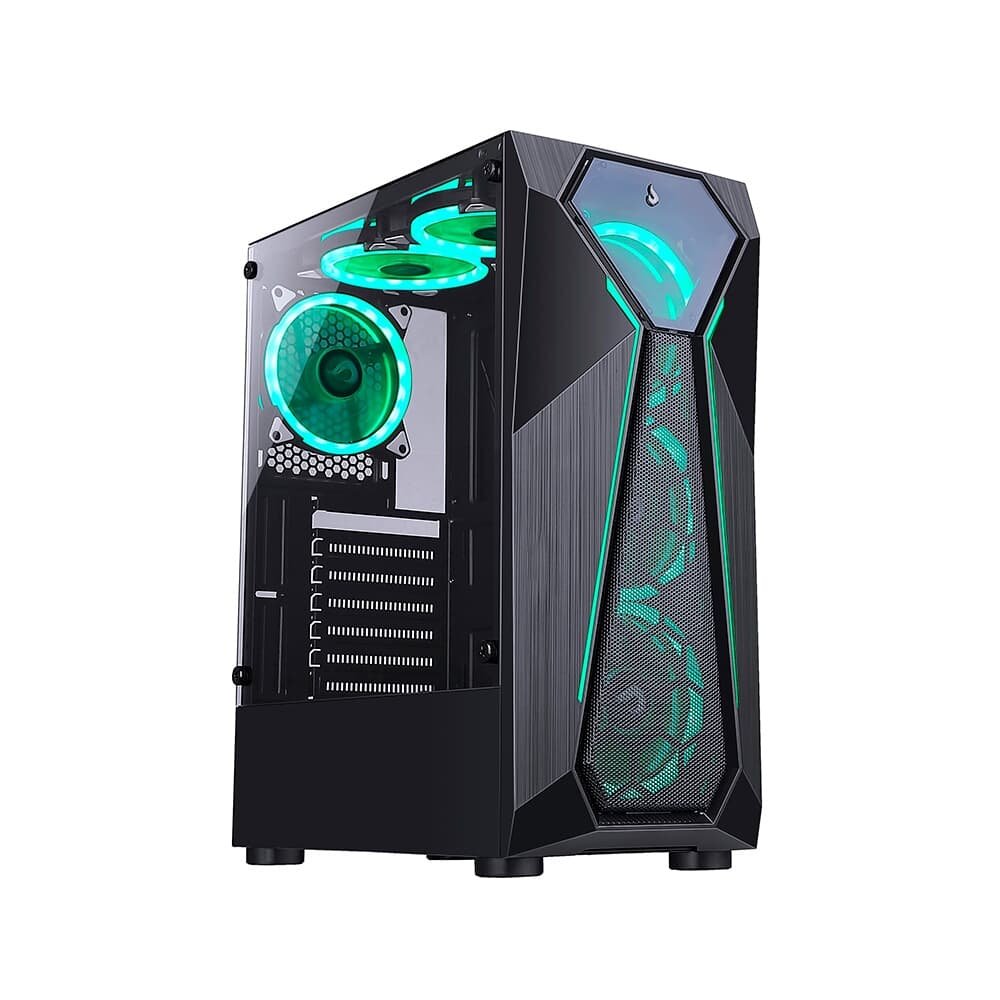 Gabinete Gamer Rise Mode X4 Glass, Barra de LED ARGB, Lateral em Vidro Fumê, Sem FANs, Preto - RM-X4-04-FB - view 2