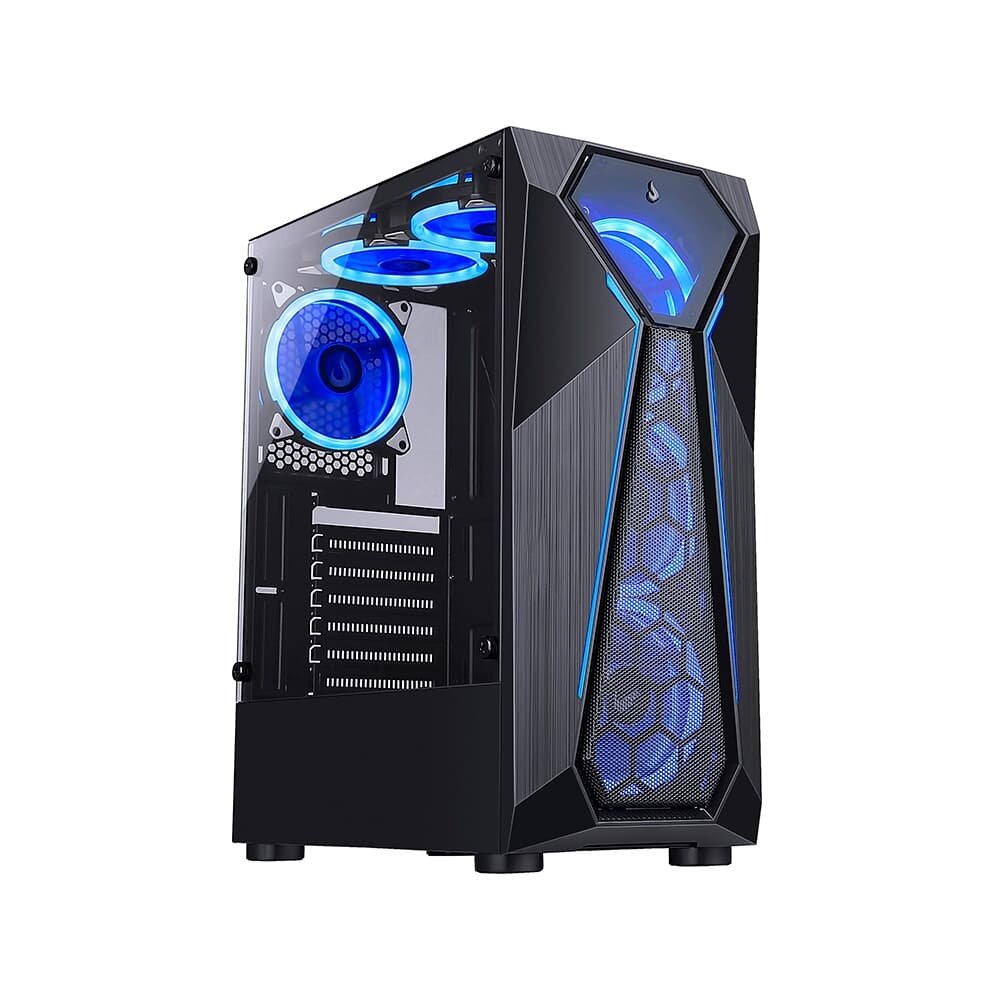 Gabinete Gamer Rise Mode X4 Glass, Barra de LED ARGB, Lateral em Vidro Fumê, Sem FANs, Preto - RM-X4-04-FB - view 5