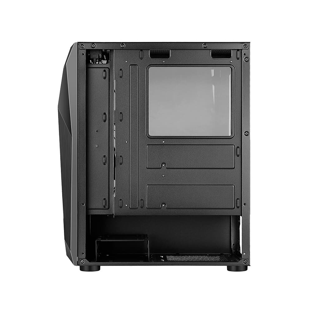 Imagem 9 de 10 do produto Gabinete Gamer Rise Mode X4 Glass, Barra de LED ARGB, Lateral em Vidro Fumê, Sem FANs, Preto - RM-X4-04-FB