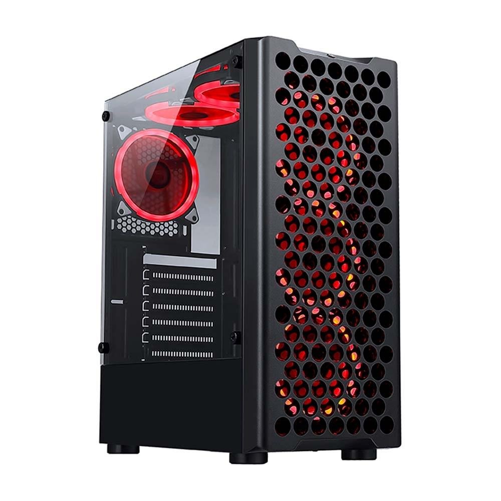 Gabinete Gamer Rise Mode X5 Glass, RGB, Lateral em Vidro Fumê, Sem FANs, Preto - RM-X5-05-FB - view 4