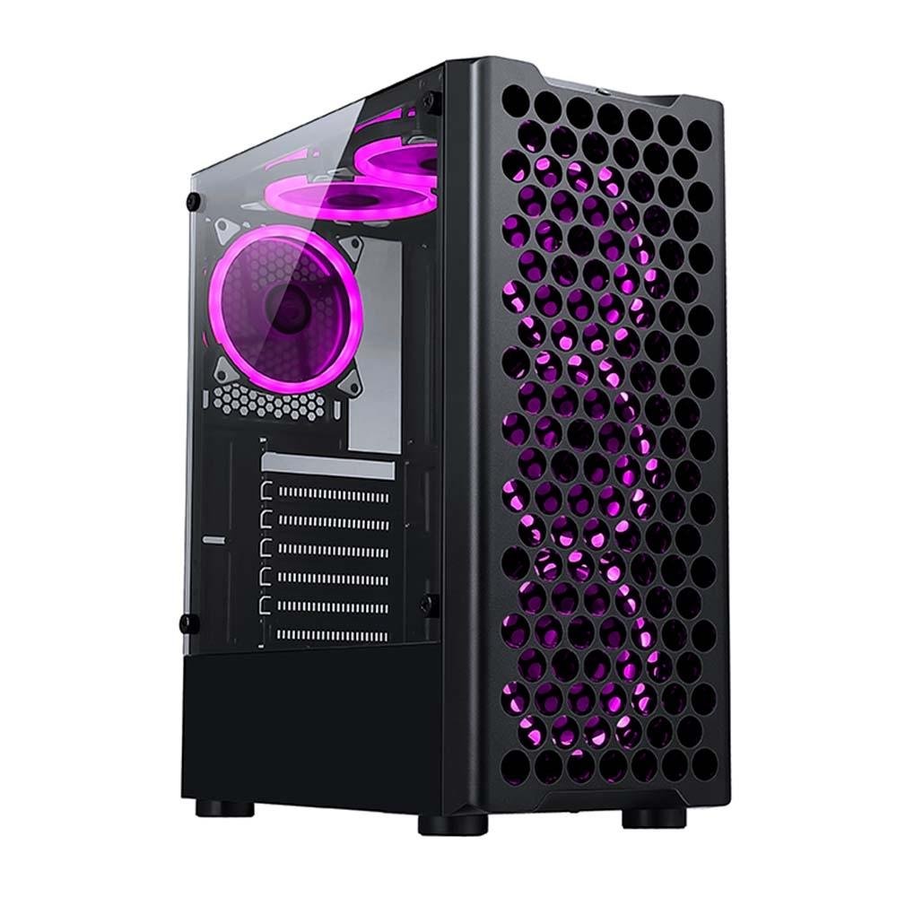 Gabinete Gamer Rise Mode X5 Glass, RGB, Lateral em Vidro Fumê, Sem FANs, Preto - RM-X5-05-FB - view 5