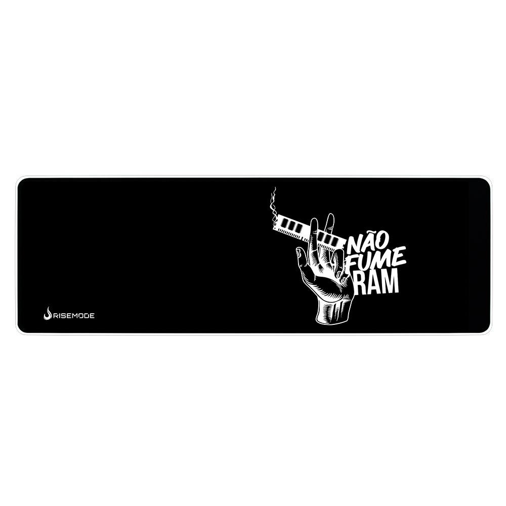 Mousepad Gamer Rise Mode Speed, Não Fume Ram, Estendido (900x300mm), Borda Costurada - RG-MP-06-NFR Mousepad Gamer Rise Mode Speed, Não Fume Ram, Estendido (900x300mm), Borda Costurada - RG-MP-06-NFR
