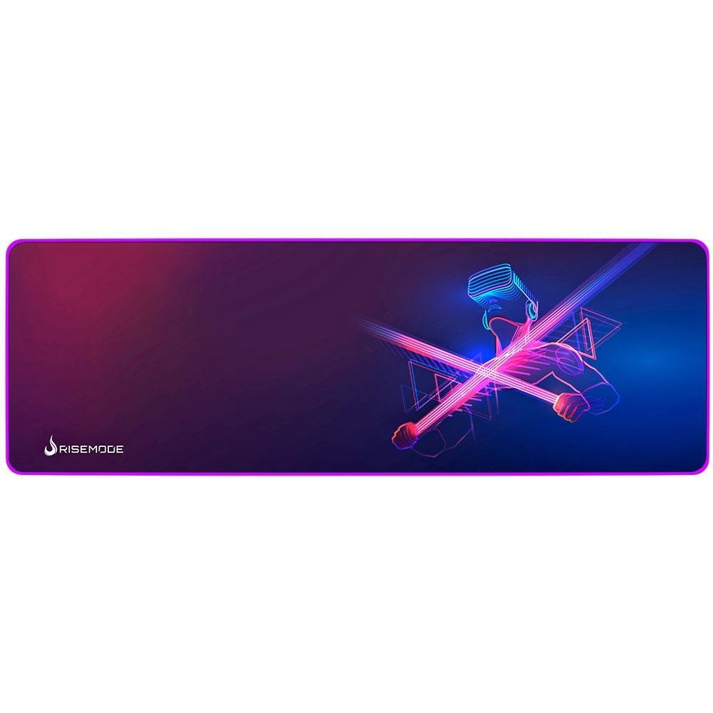 MousepadGamerRiseModeSpeed,Neon,Estendido(900x300mm),BordaCosturada-RG-MP-06-NEO