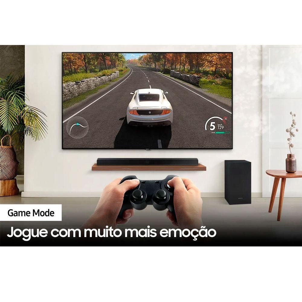 Imagem 6 de 9 do produto Soundbar Samsung, 2.1 Canais, 410W RMS, Bluetooth, Subwoofer Sem Fio, Preto - HW-A555