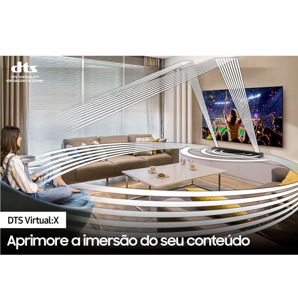 Imagem 8 de 9 do produto Soundbar Samsung, 2.1 Canais, 410W RMS, Bluetooth, Subwoofer Sem Fio, Preto - HW-A555