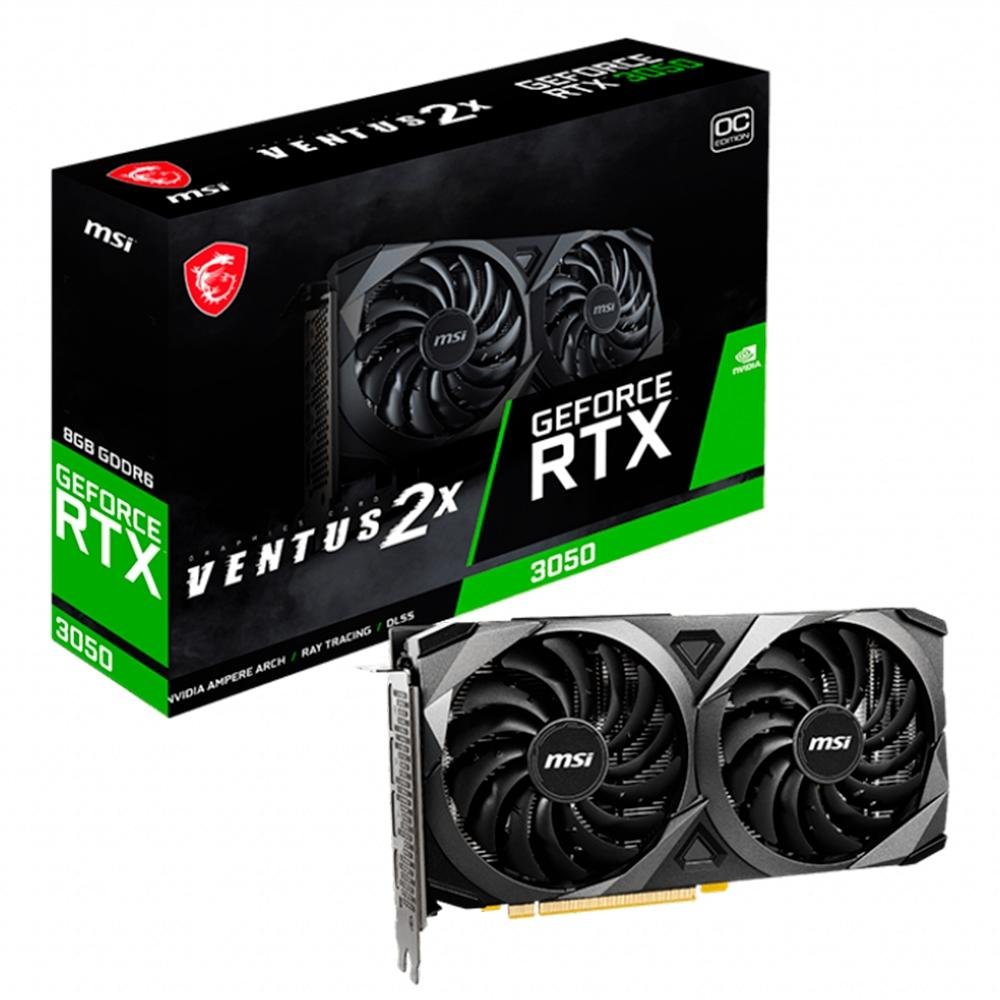 グラフィックボード・グラボ・ビデオカード MSI GeForce RTX 3050 VENTUS 2X 8G OC Placa de Vídeo MSI RTX3050 Ventus 2X 8G OC |KaBuM!