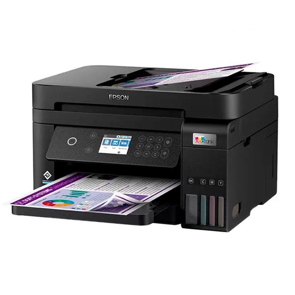 Impressora Multifuncional Epson EcoTank L6270, Jato de Tinta, Wifi, Wireless, Ethernet, Duplex Automático, Preto - C11CJ61302
