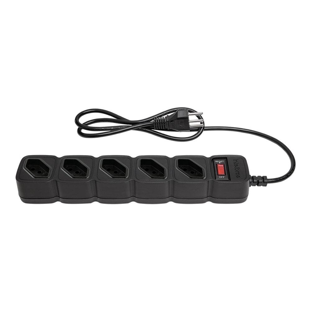 Imagem 7 de 9 do produto Protetor Eletrônico Intelbras EPE 205 PT, com 5 Tomadas, Bivolt, Preto - 4824201