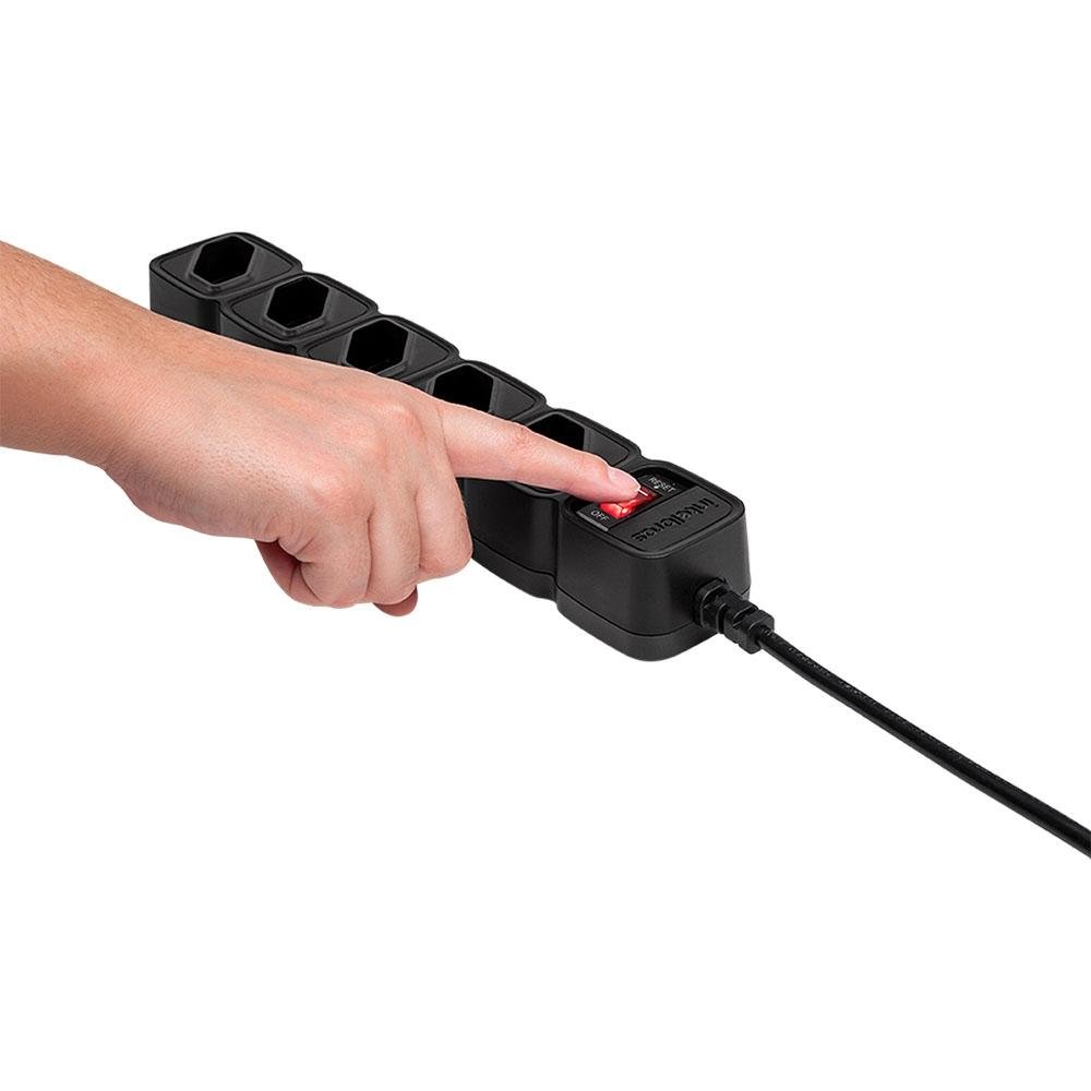 Imagem 9 de 9 do produto Protetor Eletrônico Intelbras EPE 205 PT, com 5 Tomadas, Bivolt, Preto - 4824201