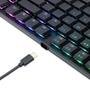 Teclado Mecânico Gamer Redragon APS, RGB, Switch Redragon Blue, ABNT2, Preto - Low Profile - K607 RGB (PT-BLUE)