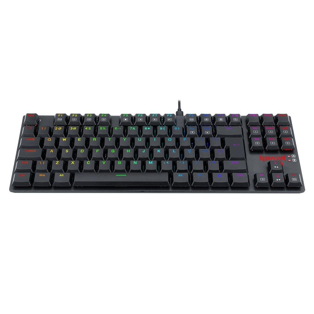 Teclado Mecânico Gamer Redragon APS, RGB, Switch Redragon Brown, ABNT2, Preto - Low Profile - K607 RGB (PT-BROWN) Teclado Mecânico Gamer Redragon APS, RGB, Switch Redragon Brown, ABNT2, Preto - Low Profile - K607 RGB (PT-BROWN)