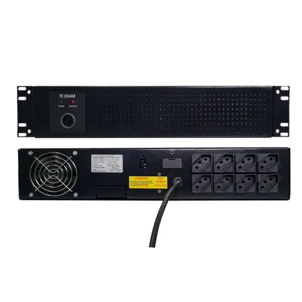Nobreak TS Shara UPS Rack 2U Professional 1200VA, Semi Senoidal, 2 Baterias, 24V, 8 Tomadas, Bivolt - 6947