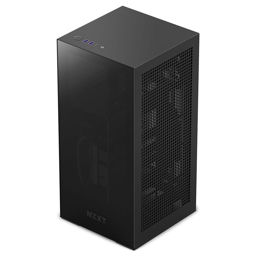 Gabinete Gamer NZXT H1 V2, Mini-ITX, com Fonte 750W, Lateral em Vidro Temperado, Preto - CS-H11BB-US