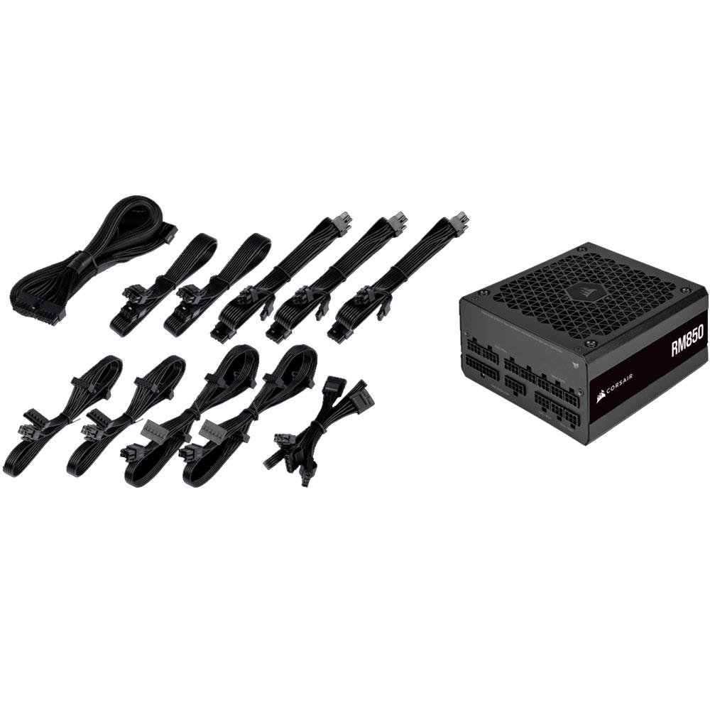 Imagem 8 de 8 do produto Fonte Corsair RM850, 850W, 80 Plus Gold, Modular, Sem Cabo, Preto - CP-9020235-NA