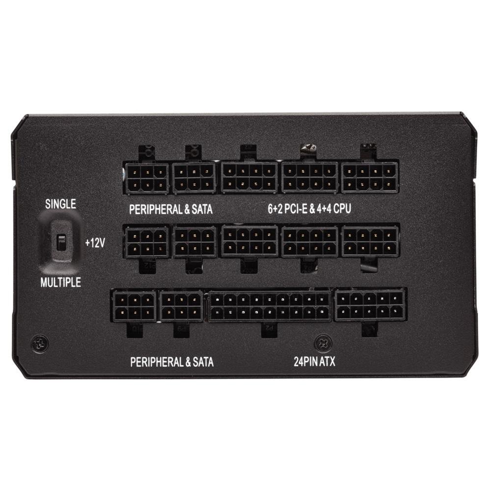 Imagem 5 de 7 do produto Fonte Corsair HX1200, 1200W, 80 Plus Platinum, Modular, PFC Ativo, Sem Cabo, Preto - CP-9020140-NA