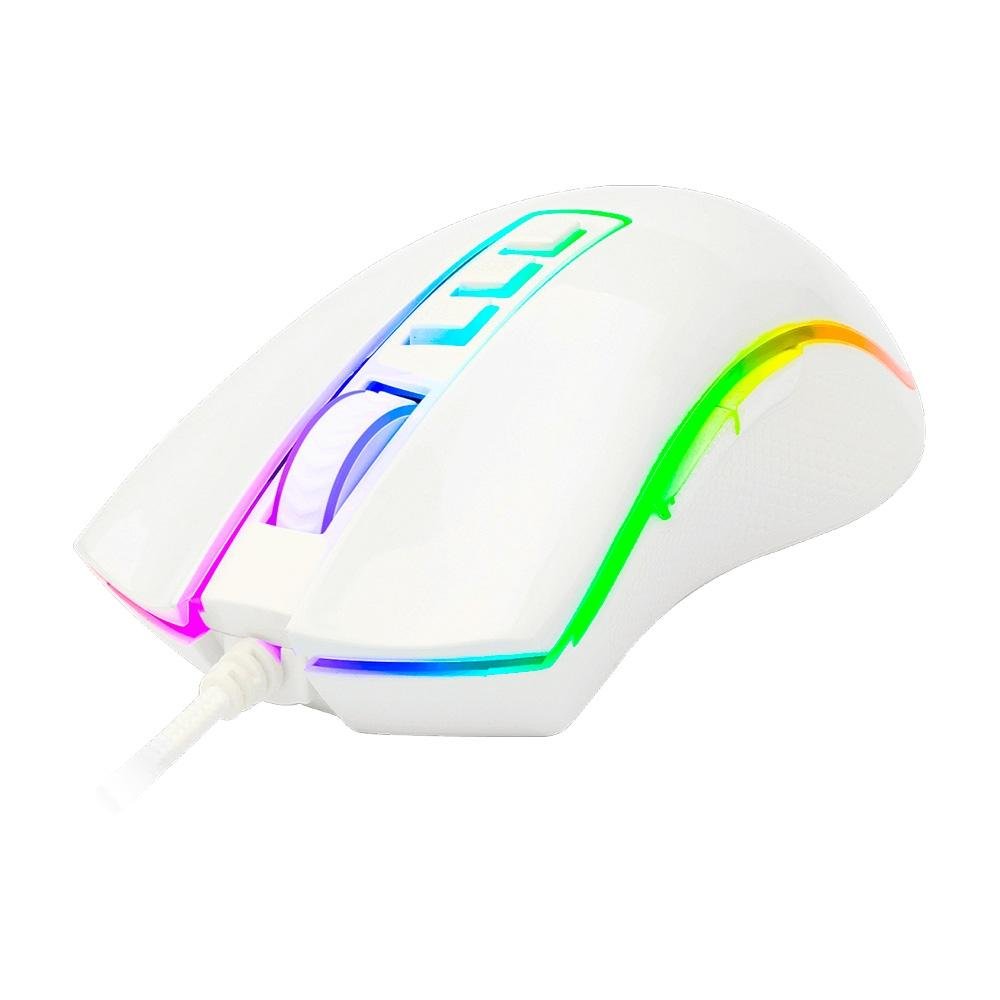 Kit Gamer Redragon RGB Headset Lamia 2 Surround 7.1 + Teclado Kumara Switch Outemu Blue + Mouse Cobra V2, 12400DPI, Branco - S125W - view 5