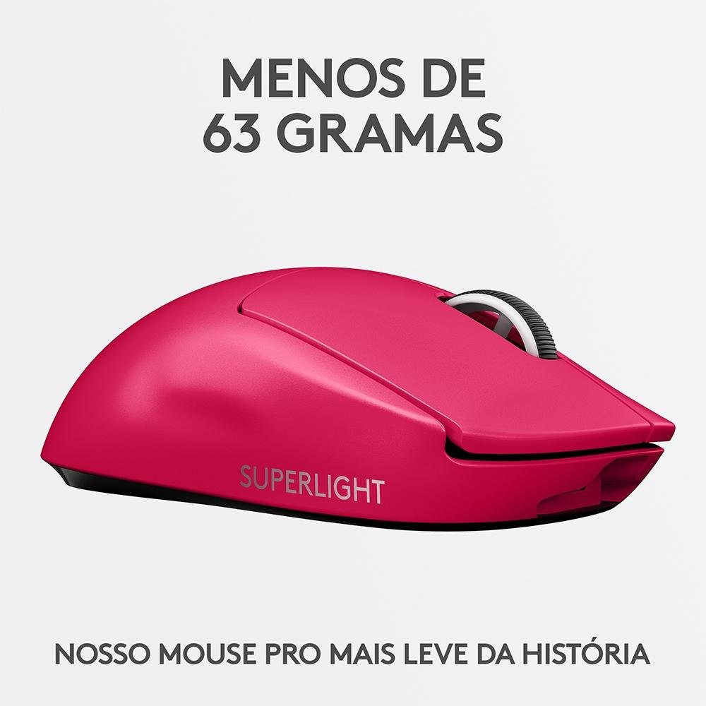 Mouse Gamer Sem Fio ( Balão.info), 25.600 DPI, 5 Botões Programáveis, Sensor HERO 25K, Magenta - 910-( Balão.info - view 3