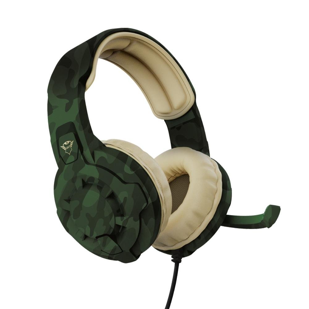 Headset Gamer Trust GXT 411C Radius JUNGLE, Xbox Series, PS5, PS4, Switch, PC, Laptop, Camuflado Verde e Bege - 24359 Headset Gamer Trust GXT 411C Radius JUNGLE, Xbox Series, PS5, PS4, Switch, PC, Laptop, Camuflado Verde e Bege - 24359