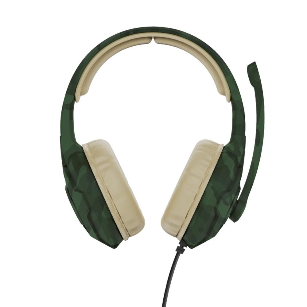 Headset Gamer Trust GXT 411C Radius JUNGLE, Xbox Series, PS5, PS4, Switch, PC, Laptop, Camuflado Verde e Bege - 24359 Headset Gamer Trust GXT 411C Radius JUNGLE, Xbox Series, PS5, PS4, Switch, PC, Laptop, Camuflado Verde e Bege - 24359
