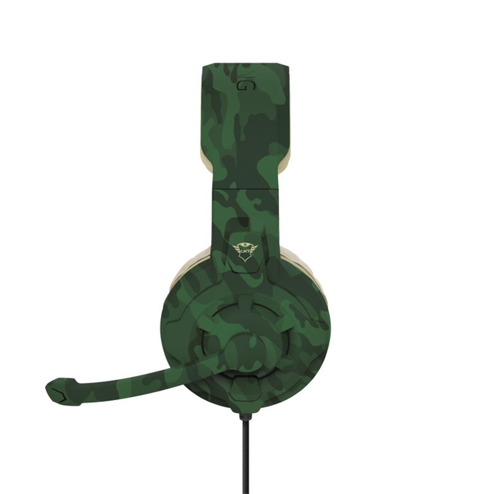 Headset Gamer Trust GXT 411C Radius JUNGLE, Xbox Series, PS5, PS4, Switch, PC, Laptop, Camuflado Verde e Bege - 24359 Headset Gamer Trust GXT 411C Radius JUNGLE, Xbox Series, PS5, PS4, Switch, PC, Laptop, Camuflado Verde e Bege - 24359