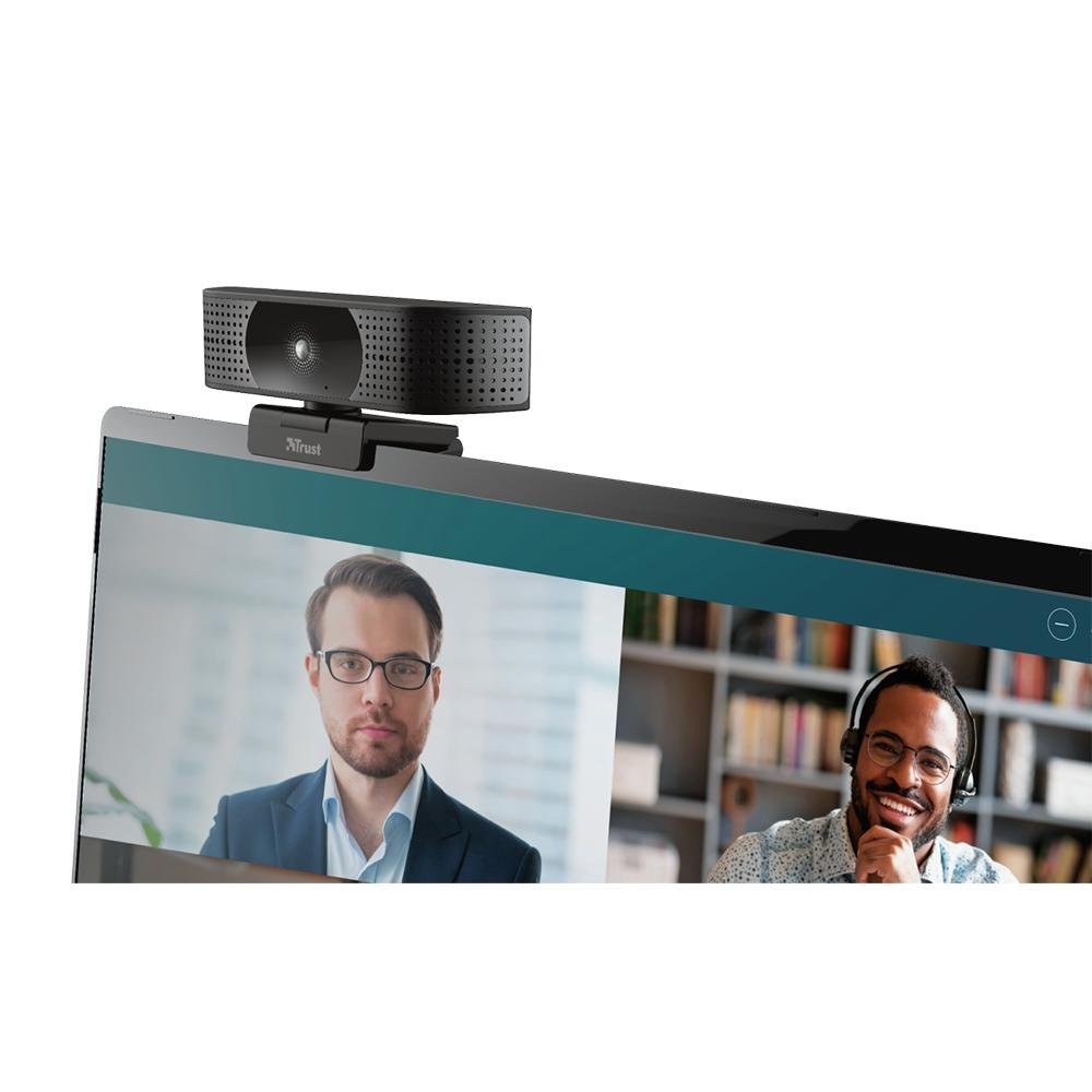 Webcam Trust Teza 4K Ultra HD com Tripé, Microfones Duplos, Filtro de Privacidade, USB, Preto - 24280 - view 3