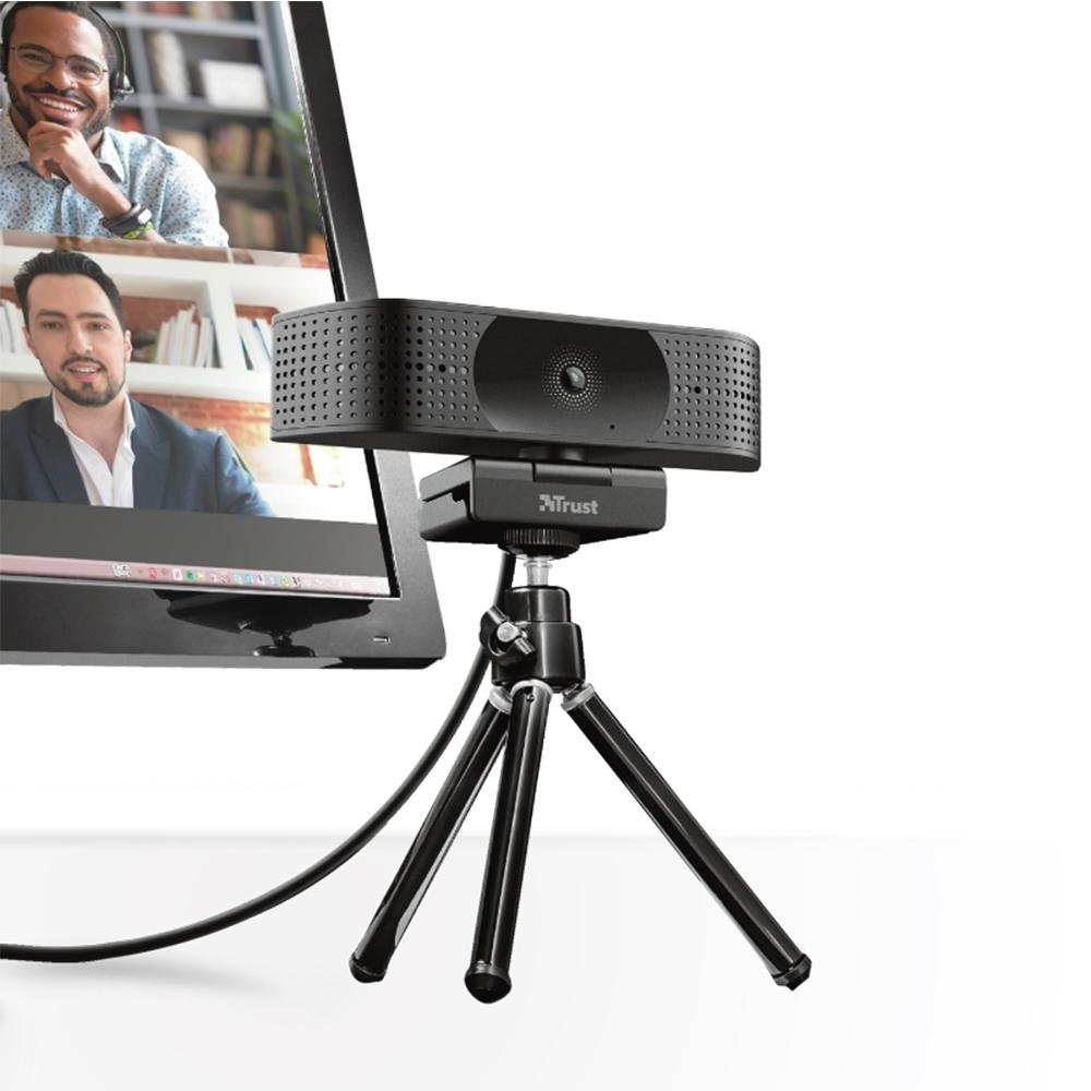 Webcam Trust Teza 4K Ultra HD com Tripé, Microfones Duplos, Filtro de Privacidade, USB, Preto - 24280 - view 4