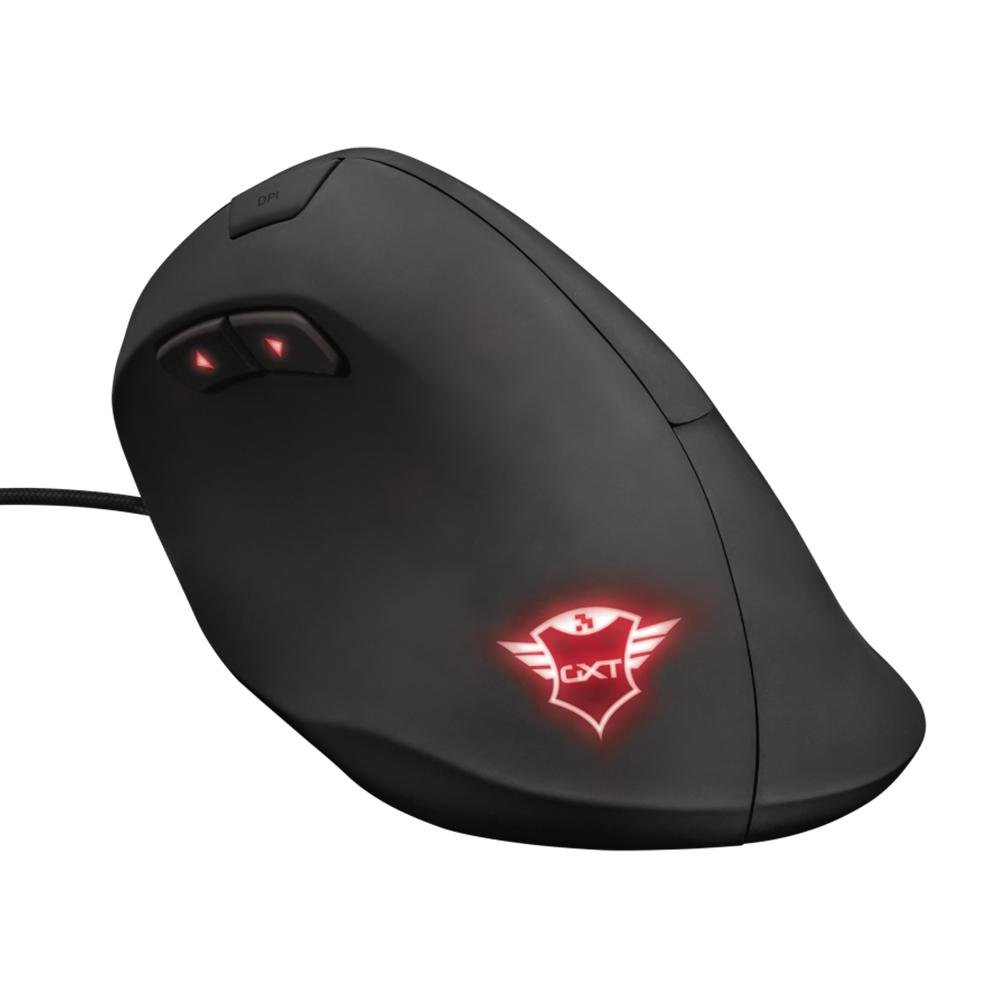 Mouse Gamer GXTrust 144 REXX, Design Vertical, RGB, 6 Botões, 10K DPI, USB, Preto - 22991 - view 3