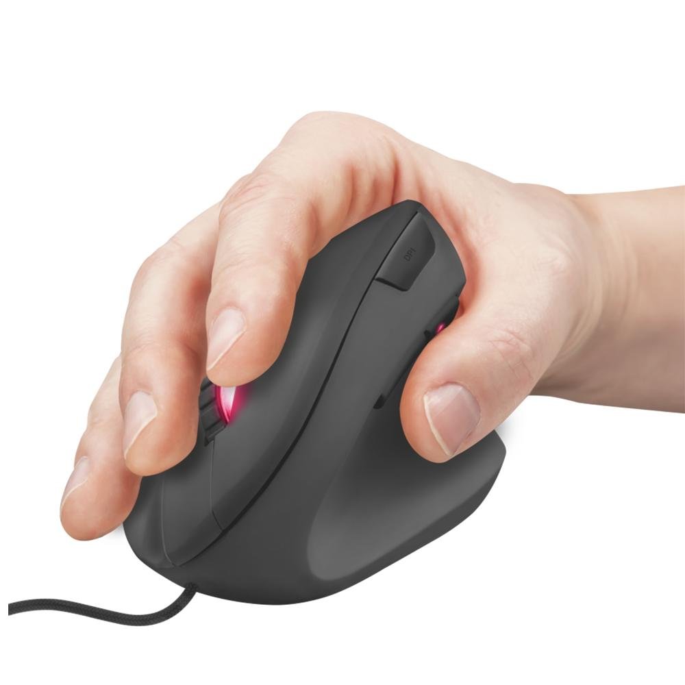 Mouse Gamer GXTrust 144 REXX, Design Vertical, RGB, 6 Botões, 10K DPI, USB, Preto - 22991 - view 8