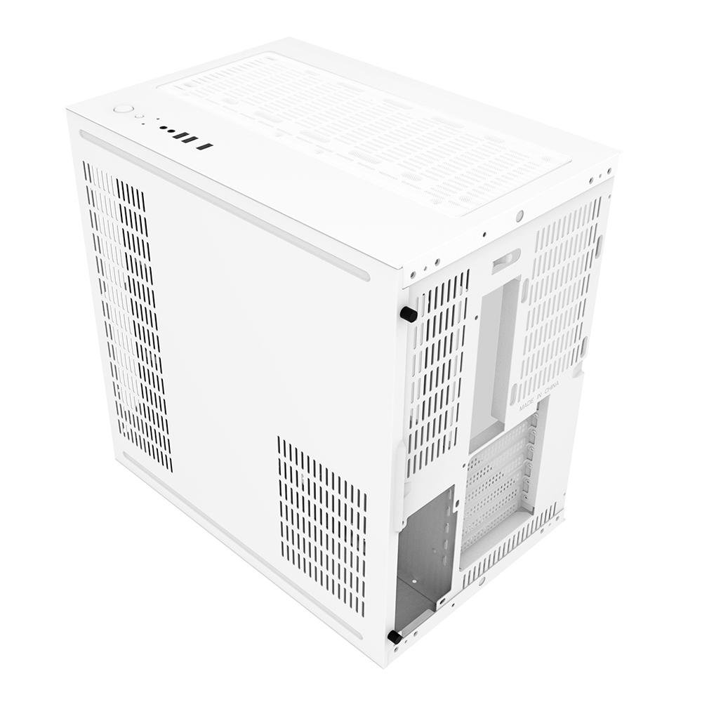 Gabinete Gamer Hyrax HGB700, ATX, Mid Tower, Frontal e Lateral em Vidro Temperado, Sem FANs, Branco - HGB700W Gabinete Gamer Hyrax HGB700, ATX, Mid Tower, Frontal e Lateral em Vidro Temperado, Sem FANs, Branco - HGB700W