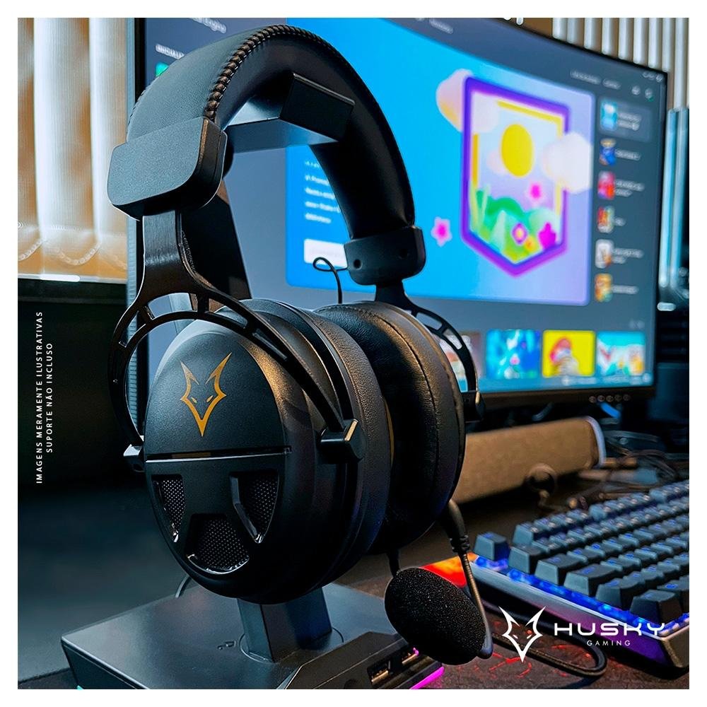 Imagem 8 de 12 do produto Headset Gamer Husky Gaming Tempest 200, Surround 7.1, Driver 53 mm, P2, P3, PC, PS4, XBOX ONE, Preto - HGMD022