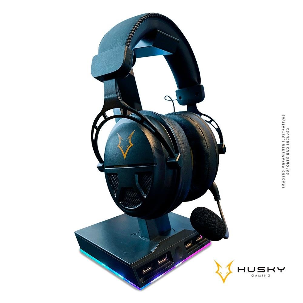 Imagem 2 de 12 do produto Headset Gamer Husky Gaming Tempest 200, Surround 7.1, Driver 53 mm, P2, P3, PC, PS4, XBOX ONE, Preto - HGMD022