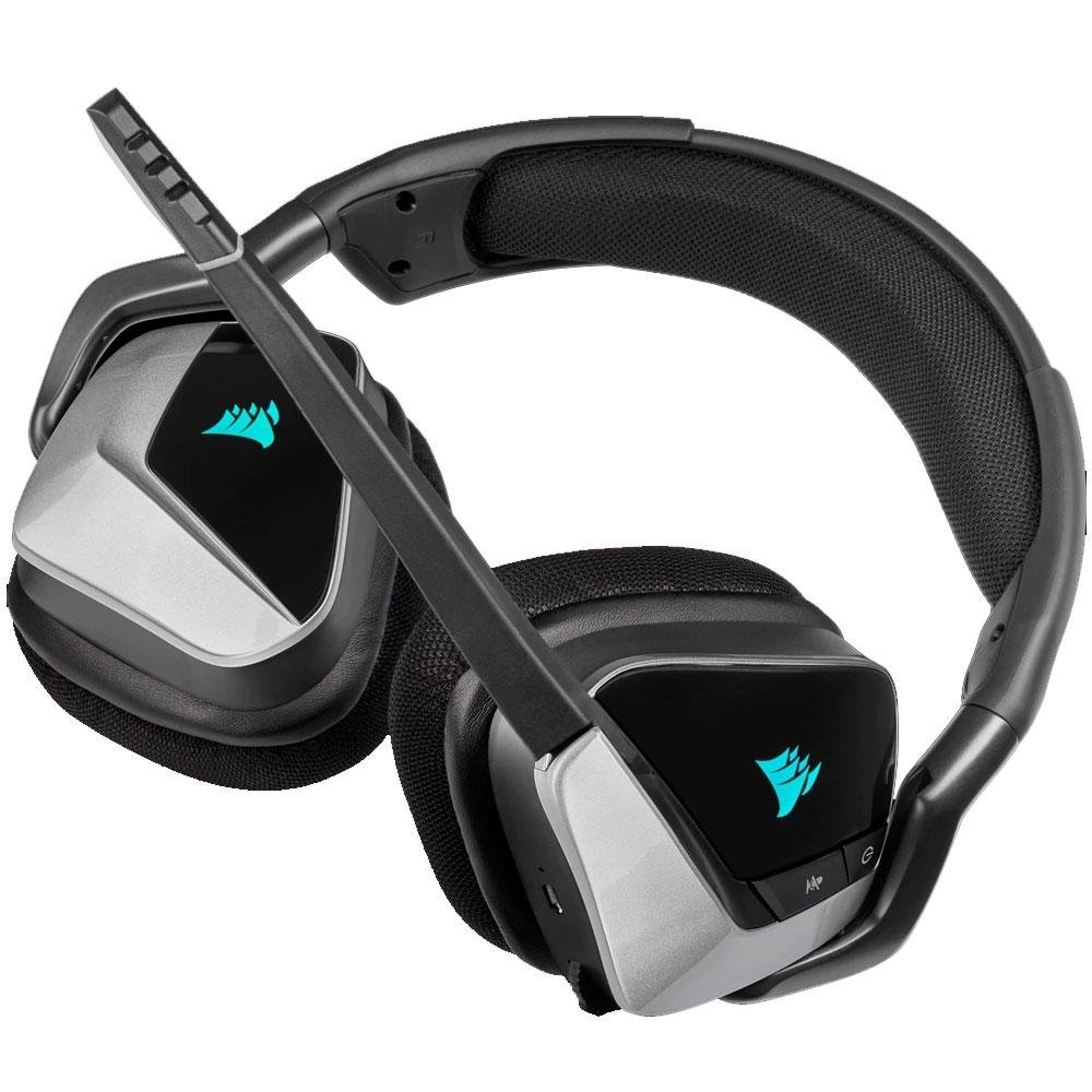 Headset Gamer Corsair Void Elite Wireless Premium, RGB, Surround 7.1, Drivers 50mm, Carbono e Prata - CA-9011209-NA Headset Gamer Corsair Void Elite Wireless Premium, RGB, Surround 7.1, Drivers 50mm, Carbono e Prata - CA-9011209-NA