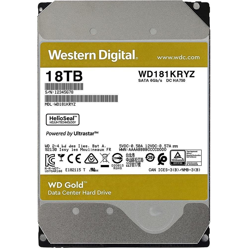 HD Interno WD Gold Enterprise Class, 18TB, 7200 RPM, 3.5´, SATA - WD181KRYZ - view 2